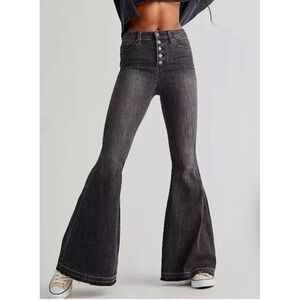 FREE PEOPLE WOMENS IRREPLACEABLE HIGH WAIST FLARE JEANS Sz 27